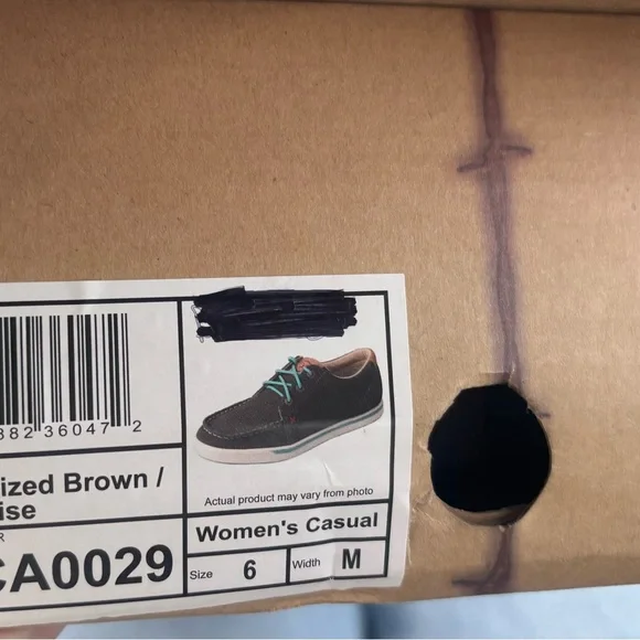 Twisted X Women's Shoes 6 brown turquoise WCA0029 - Picture 3 of 3